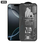 10 protections d'écran en verre trempé 3D grand arc galvanisé anti-explosion anti-rayures plein écran 28 degrés, Pour iPhone 17 Pro Max, Pour iPhone 17 Pro, Pour iPhone 17, Pour iPhone Air, Pour iPhone 16 Pro Max, Pour iPhone 16 Pro, Pour iPhone 16 ...