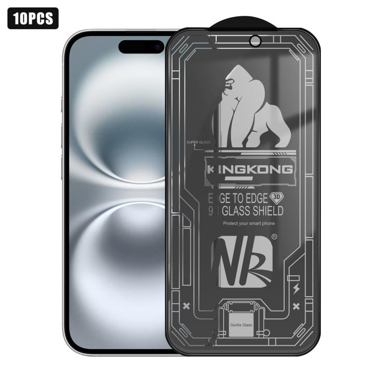 10 protections d'écran en verre trempé 3D grand arc galvanisé anti-explosion anti-rayures plein écran 28 degrés, Pour iPhone 17 Pro Max, Pour iPhone 17 Pro, Pour iPhone 17, Pour iPhone Air, Pour iPhone 16 Pro Max, Pour iPhone 16 Pro, Pour iPhone 16 ...