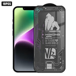 10 protections d'écran en verre trempé 3D grand arc galvanisé anti-explosion anti-rayures plein écran 28 degrés, Pour iPhone 17 Pro Max, Pour iPhone 17 Pro, Pour iPhone 17, Pour iPhone Air, Pour iPhone 16 Pro Max, Pour iPhone 16 Pro, Pour iPhone 16 ...