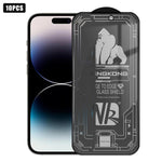 10 protections d'écran en verre trempé 3D grand arc galvanisé anti-explosion anti-rayures plein écran 28 degrés, Pour iPhone 17 Pro Max, Pour iPhone 17 Pro, Pour iPhone 17, Pour iPhone Air, Pour iPhone 16 Pro Max, Pour iPhone 16 Pro, Pour iPhone 16 ...