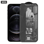 10 protections d'écran en verre trempé 3D grand arc galvanisé anti-explosion anti-rayures plein écran 28 degrés, Pour iPhone 17 Pro Max, Pour iPhone 17 Pro, Pour iPhone 17, Pour iPhone Air, Pour iPhone 16 Pro Max, Pour iPhone 16 Pro, Pour iPhone 16 ...