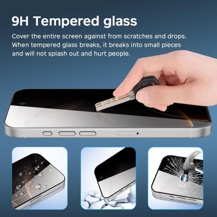 10 protections d'écran en verre trempé 3D grand arc galvanisé anti-explosion anti-rayures plein écran 28 degrés, Pour iPhone 17 Pro Max, Pour iPhone 17 Pro, Pour iPhone 17, Pour iPhone Air, Pour iPhone 16 Pro Max, Pour iPhone 16 Pro, Pour iPhone 16 ...