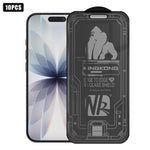 10 films en verre trempé 3D grand arc plaqué, anti-explosion, anti-rayures, plein écran, protection 360 pour iPhone 17 Pro Max, pour iPhone 17 Pro, pour iPhone 17, pour iPhone Air, pour iPhone 16 Pro Max, pour iPhone 16 Pro, pour iPhone 16       ...