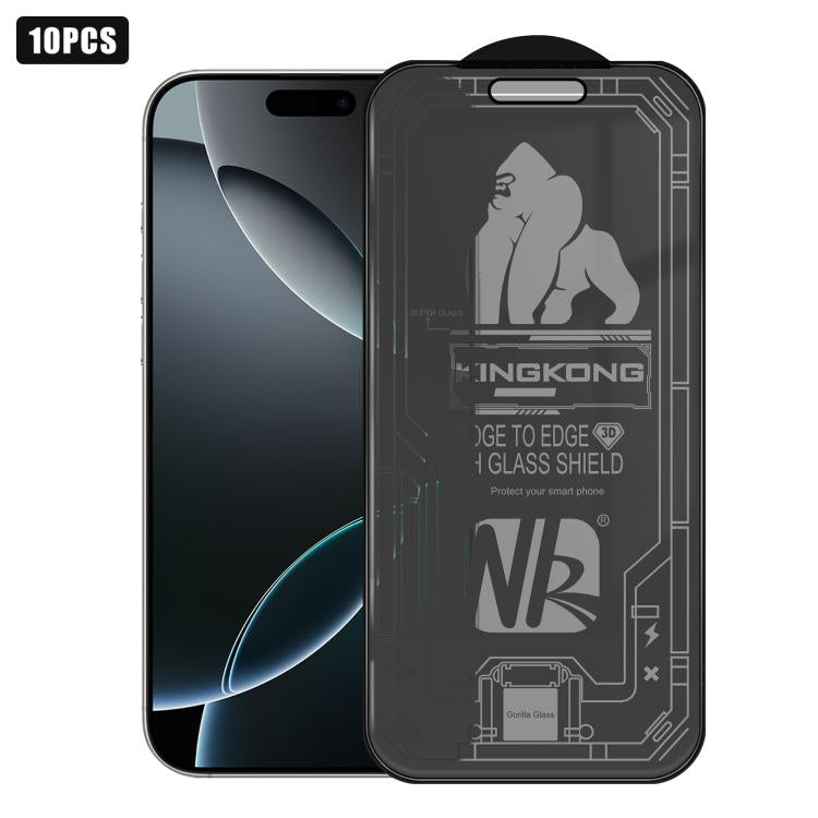 10 films en verre trempé 3D grand arc plaqué, anti-explosion, anti-rayures, plein écran, protection 360 pour iPhone 17 Pro Max, pour iPhone 17 Pro, pour iPhone 17, pour iPhone Air, pour iPhone 16 Pro Max, pour iPhone 16 Pro, pour iPhone 16       ...