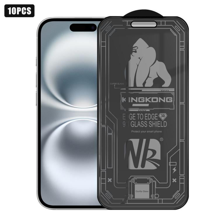 10 films en verre trempé 3D grand arc plaqué, anti-explosion, anti-rayures, plein écran, protection 360 pour iPhone 17 Pro Max, pour iPhone 17 Pro, pour iPhone 17, pour iPhone Air, pour iPhone 16 Pro Max, pour iPhone 16 Pro, pour iPhone 16       ...