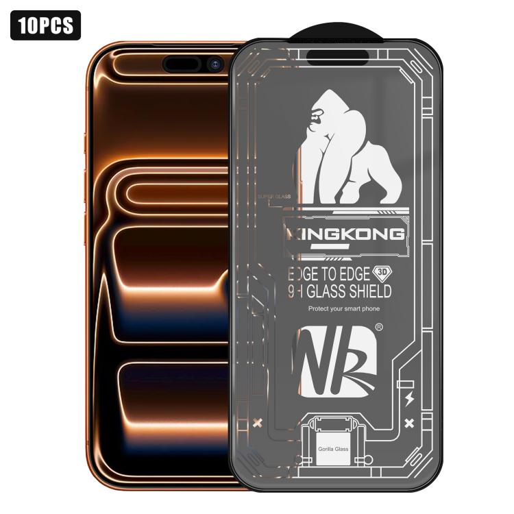 Lot de 10 films en verre trempé HD dépoli plein écran, 3D Grand Arc Bord Galvanisé Anti-Explosion Anti-Rayures, Pour iPhone 17 Pro Max, Pour iPhone 17 Pro, Pour iPhone 17, Pour iPhone Air, Pour iPhone 16 Pro Max, Pour iPhone 16 Pro, Pour iPhone 16