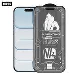Lot de 10 films en verre trempé HD dépoli plein écran, 3D Grand Arc Bord Galvanisé Anti-Explosion Anti-Rayures, Pour iPhone 17 Pro Max, Pour iPhone 17 Pro, Pour iPhone 17, Pour iPhone Air, Pour iPhone 16 Pro Max, Pour iPhone 16 Pro, Pour iPhone 16