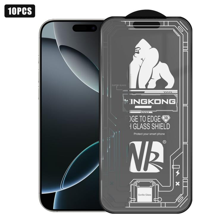 Lot de 10 films en verre trempé HD dépoli plein écran, 3D Grand Arc Bord Galvanisé Anti-Explosion Anti-Rayures, Pour iPhone 17 Pro Max, Pour iPhone 17 Pro, Pour iPhone 17, Pour iPhone Air, Pour iPhone 16 Pro Max, Pour iPhone 16 Pro, Pour iPhone 16