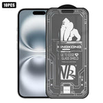 Lot de 10 films en verre trempé HD dépoli plein écran, 3D Grand Arc Bord Galvanisé Anti-Explosion Anti-Rayures, Pour iPhone 17 Pro Max, Pour iPhone 17 Pro, Pour iPhone 17, Pour iPhone Air, Pour iPhone 16 Pro Max, Pour iPhone 16 Pro, Pour iPhone 16