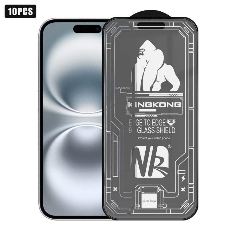 Lot de 10 films en verre trempé HD dépoli plein écran, 3D Grand Arc Bord Galvanisé Anti-Explosion Anti-Rayures, Pour iPhone 17 Pro Max, Pour iPhone 17 Pro, Pour iPhone 17, Pour iPhone Air, Pour iPhone 16 Pro Max, Pour iPhone 16 Pro, Pour iPhone 16