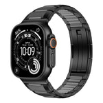 Bracelet de montre en acier inoxydable incrusté de caoutchouc multi-facettes, pour Apple Watch 46mm / 49mm / 45mm / 44mm, pour Apple Watch 42mm / 41mm / 40mm / 38mm
