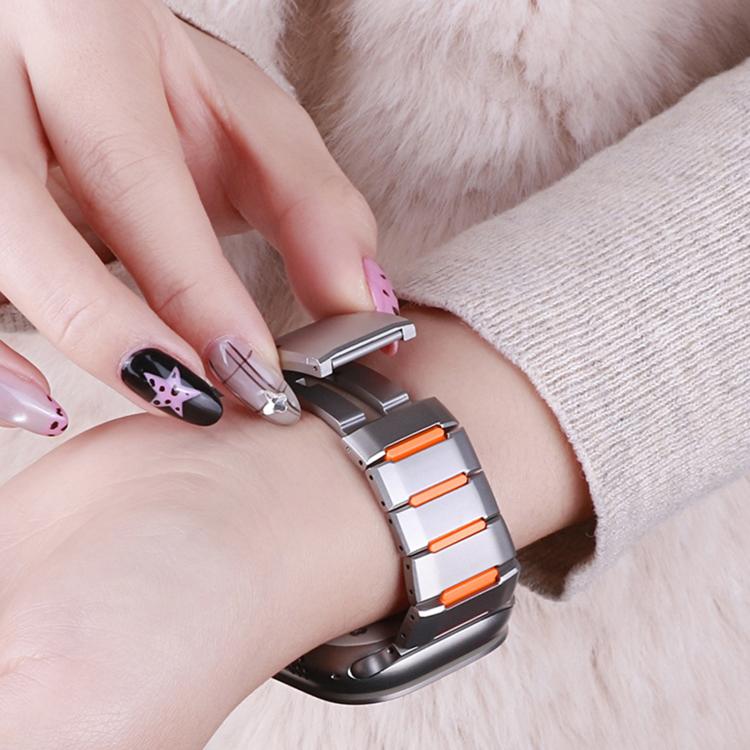 Bracelet de montre en acier inoxydable incrusté de caoutchouc multi-facettes, pour Apple Watch 46mm / 49mm / 45mm / 44mm, pour Apple Watch 42mm / 41mm / 40mm / 38mm