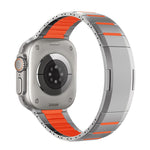 Bracelet de montre en acier inoxydable bicolore à dégagement rapide incurvé, pour Apple Watch 49 mm / 46 mm / 45 mm / 44 mm, pour Apple Watch 42 mm / 41 mm / 40 mm / 38 mm