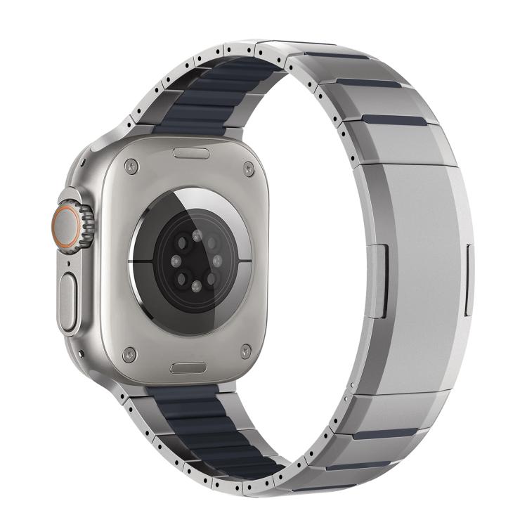 Bracelet de montre en acier inoxydable bicolore à dégagement rapide incurvé, pour Apple Watch 49 mm / 46 mm / 45 mm / 44 mm, pour Apple Watch 42 mm / 41 mm / 40 mm / 38 mm