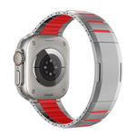 Bracelet de montre en acier inoxydable bicolore à dégagement rapide incurvé, pour Apple Watch 49 mm / 46 mm / 45 mm / 44 mm, pour Apple Watch 42 mm / 41 mm / 40 mm / 38 mm