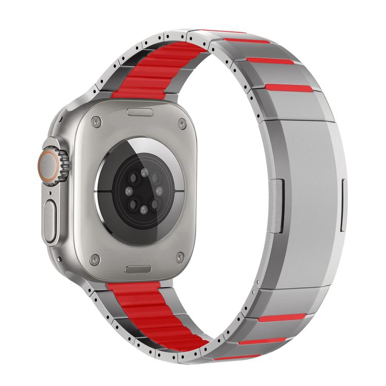Bracelet de montre en acier inoxydable bicolore à dégagement rapide incurvé, pour Apple Watch 49 mm / 46 mm / 45 mm / 44 mm, pour Apple Watch 42 mm / 41 mm / 40 mm / 38 mm