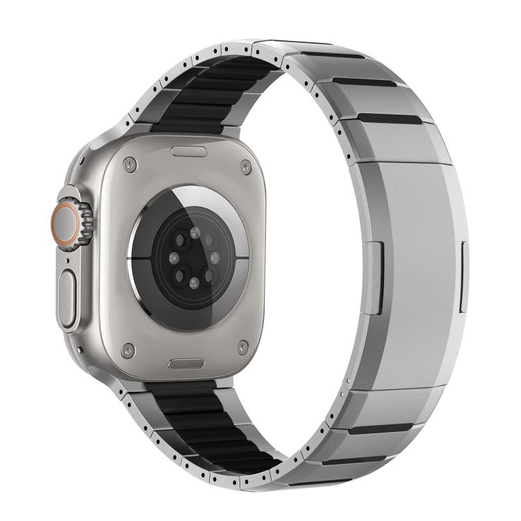 Bracelet de montre en acier inoxydable bicolore à dégagement rapide incurvé, pour Apple Watch 49 mm / 46 mm / 45 mm / 44 mm, pour Apple Watch 42 mm / 41 mm / 40 mm / 38 mm