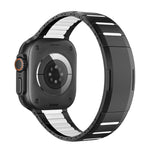 Bracelet de montre en acier inoxydable bicolore à dégagement rapide incurvé, pour Apple Watch 49 mm / 46 mm / 45 mm / 44 mm, pour Apple Watch 42 mm / 41 mm / 40 mm / 38 mm