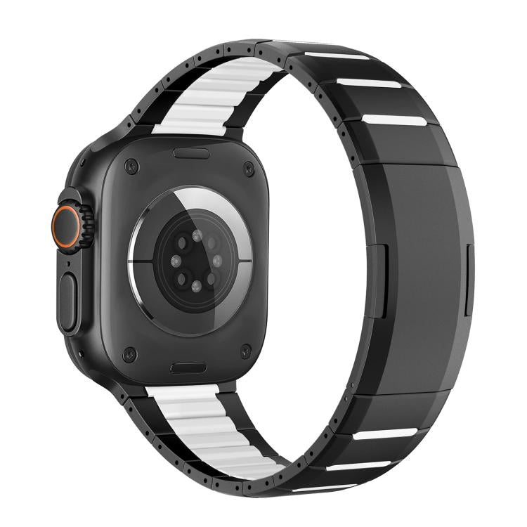 Bracelet de montre en acier inoxydable bicolore à dégagement rapide incurvé, pour Apple Watch 49 mm / 46 mm / 45 mm / 44 mm, pour Apple Watch 42 mm / 41 mm / 40 mm / 38 mm