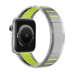 Bracelet de montre en acier inoxydable bicolore à dégagement rapide incurvé, pour Apple Watch 49 mm / 46 mm / 45 mm / 44 mm, pour Apple Watch 42 mm / 41 mm / 40 mm / 38 mm