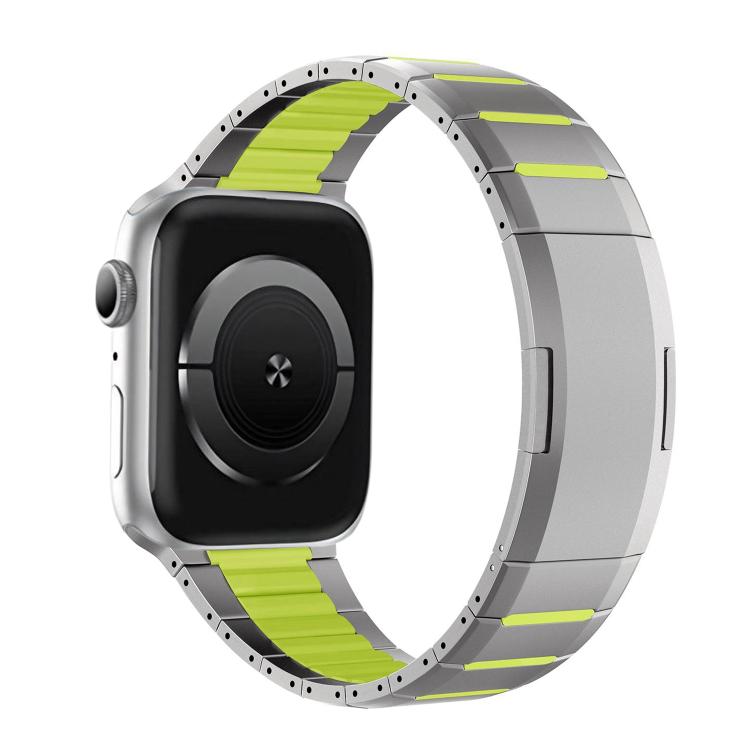 Bracelet de montre en acier inoxydable bicolore à dégagement rapide incurvé, pour Apple Watch 49 mm / 46 mm / 45 mm / 44 mm, pour Apple Watch 42 mm / 41 mm / 40 mm / 38 mm