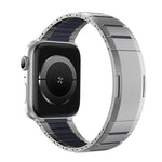 Bracelet de montre en acier inoxydable bicolore à dégagement rapide incurvé, pour Apple Watch 49 mm / 46 mm / 45 mm / 44 mm, pour Apple Watch 42 mm / 41 mm / 40 mm / 38 mm