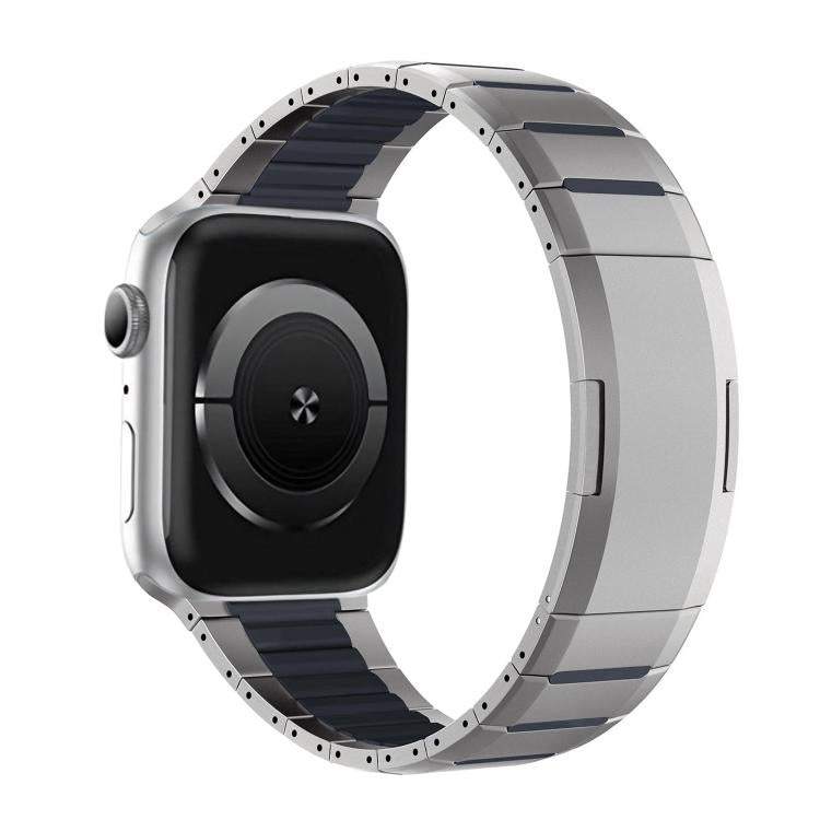 Bracelet de montre en acier inoxydable bicolore à dégagement rapide incurvé, pour Apple Watch 49 mm / 46 mm / 45 mm / 44 mm, pour Apple Watch 42 mm / 41 mm / 40 mm / 38 mm