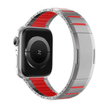 Bracelet de montre en acier inoxydable bicolore à dégagement rapide incurvé, pour Apple Watch 49 mm / 46 mm / 45 mm / 44 mm, pour Apple Watch 42 mm / 41 mm / 40 mm / 38 mm