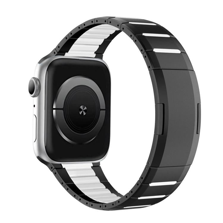 Bracelet de montre en acier inoxydable bicolore à dégagement rapide incurvé, pour Apple Watch 49 mm / 46 mm / 45 mm / 44 mm, pour Apple Watch 42 mm / 41 mm / 40 mm / 38 mm