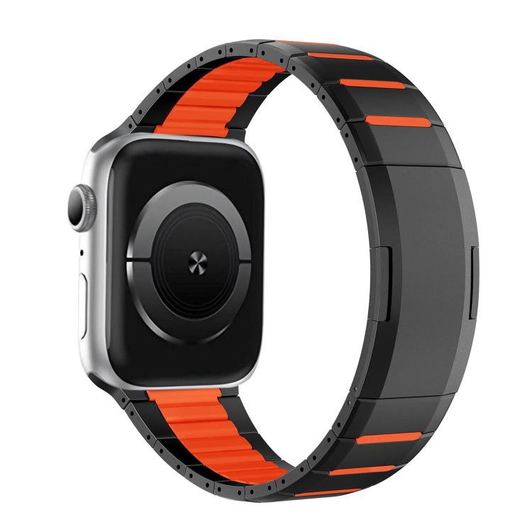 Bracelet de montre en acier inoxydable bicolore à dégagement rapide incurvé, pour Apple Watch 49 mm / 46 mm / 45 mm / 44 mm, pour Apple Watch 42 mm / 41 mm / 40 mm / 38 mm