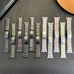Bracelet de montre en acier inoxydable bicolore à dégagement rapide incurvé, pour Apple Watch 49 mm / 46 mm / 45 mm / 44 mm, pour Apple Watch 42 mm / 41 mm / 40 mm / 38 mm