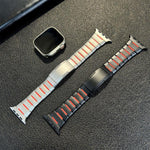 Bracelet de montre en acier inoxydable bicolore à dégagement rapide incurvé, pour Apple Watch 49 mm / 46 mm / 45 mm / 44 mm, pour Apple Watch 42 mm / 41 mm / 40 mm / 38 mm