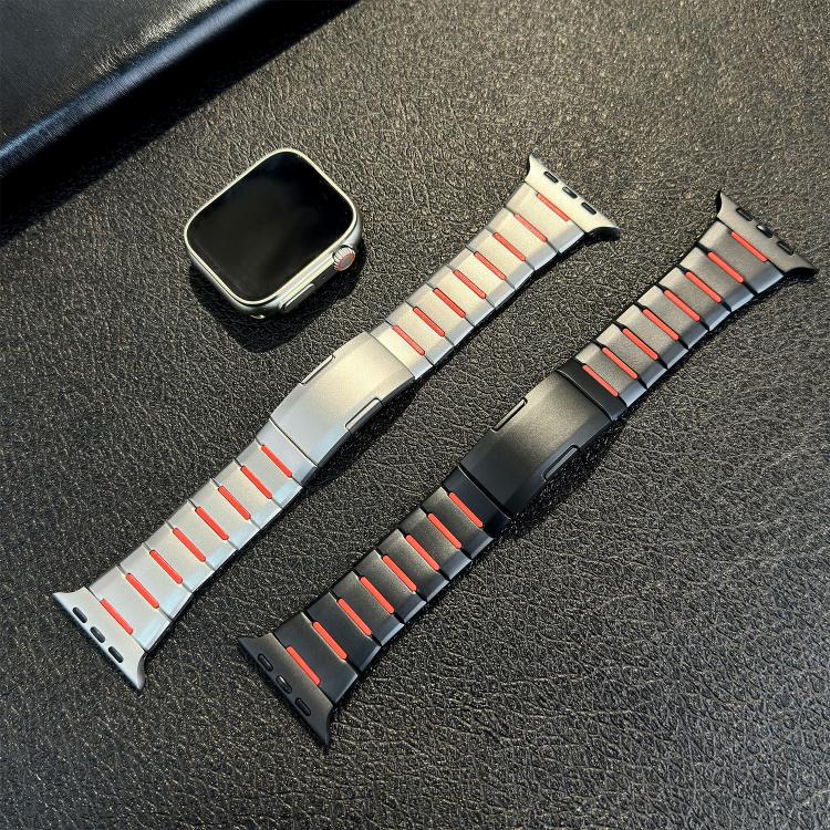 Bracelet de montre en acier inoxydable bicolore à dégagement rapide incurvé, pour Apple Watch 49 mm / 46 mm / 45 mm / 44 mm, pour Apple Watch 42 mm / 41 mm / 40 mm / 38 mm