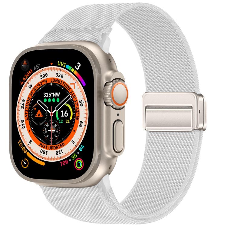 Bracelet de montre en nylon élastique à double boucle magnétique, pour Apple Watch 49mm / 46mm / 45mm / 44mm, pour Apple Watch 42mm / 41mm / 40mm / 38mm