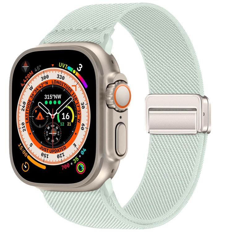 Bracelet de montre en nylon élastique à double boucle magnétique, pour Apple Watch 49mm / 46mm / 45mm / 44mm, pour Apple Watch 42mm / 41mm / 40mm / 38mm