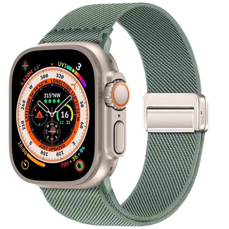 Bracelet de montre en nylon élastique à double boucle magnétique, pour Apple Watch 49mm / 46mm / 45mm / 44mm, pour Apple Watch 42mm / 41mm / 40mm / 38mm