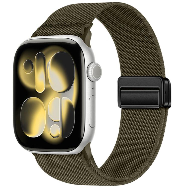 Bracelet de montre en nylon élastique à double boucle magnétique, pour Apple Watch 49mm / 46mm / 45mm / 44mm, pour Apple Watch 42mm / 41mm / 40mm / 38mm