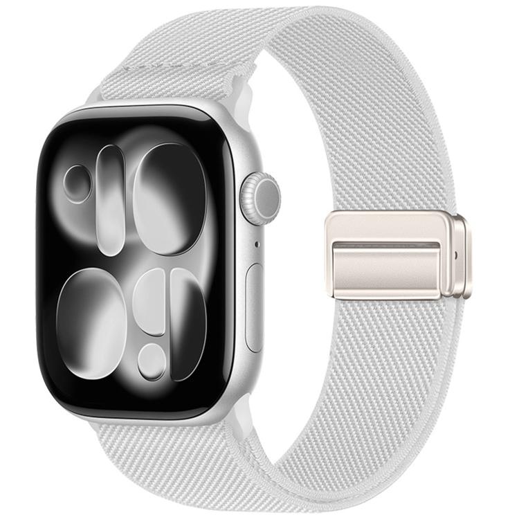 Bracelet de montre en nylon élastique à double boucle magnétique, pour Apple Watch 49mm / 46mm / 45mm / 44mm, pour Apple Watch 42mm / 41mm / 40mm / 38mm