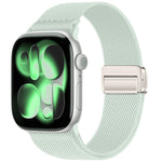 Bracelet de montre en nylon élastique à double boucle magnétique, pour Apple Watch 49mm / 46mm / 45mm / 44mm, pour Apple Watch 42mm / 41mm / 40mm / 38mm