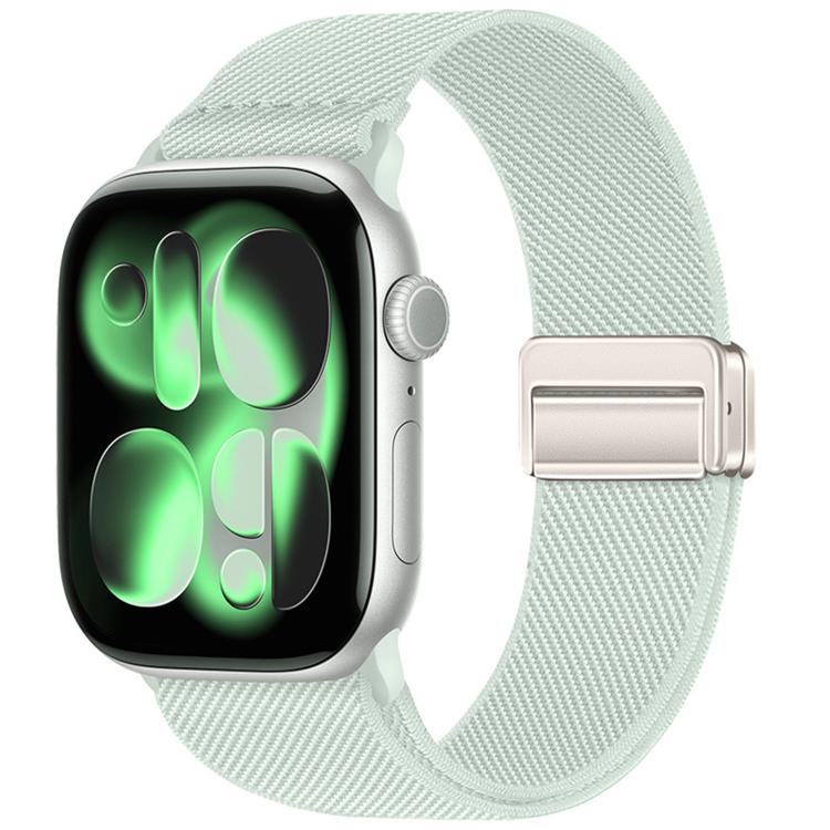 Bracelet de montre en nylon élastique à double boucle magnétique, pour Apple Watch 49mm / 46mm / 45mm / 44mm, pour Apple Watch 42mm / 41mm / 40mm / 38mm