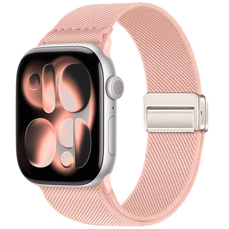 Bracelet de montre en nylon élastique à double boucle magnétique, pour Apple Watch 49mm / 46mm / 45mm / 44mm, pour Apple Watch 42mm / 41mm / 40mm / 38mm