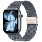 Bracelet de montre en nylon élastique à double boucle magnétique, pour Apple Watch 49mm / 46mm / 45mm / 44mm, pour Apple Watch 42mm / 41mm / 40mm / 38mm