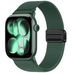Bracelet de montre en nylon élastique à double boucle magnétique, pour Apple Watch 49mm / 46mm / 45mm / 44mm, pour Apple Watch 42mm / 41mm / 40mm / 38mm