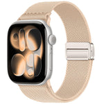 Bracelet de montre en nylon élastique à double boucle magnétique, pour Apple Watch 49mm / 46mm / 45mm / 44mm, pour Apple Watch 42mm / 41mm / 40mm / 38mm