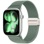 Bracelet de montre en nylon élastique à double boucle magnétique, pour Apple Watch 49mm / 46mm / 45mm / 44mm, pour Apple Watch 42mm / 41mm / 40mm / 38mm