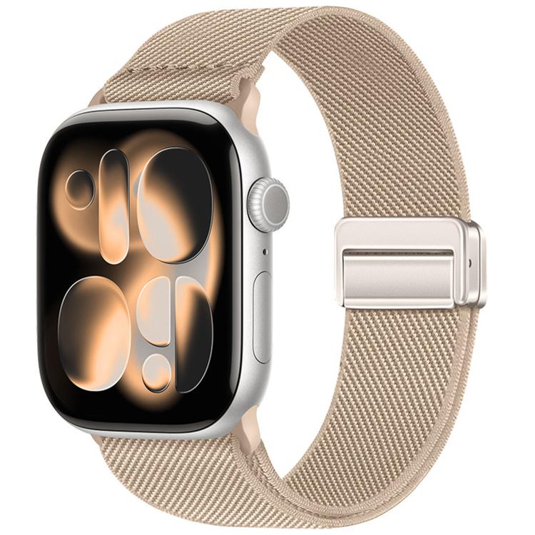 Bracelet de montre en nylon élastique à double boucle magnétique, pour Apple Watch 49mm / 46mm / 45mm / 44mm, pour Apple Watch 42mm / 41mm / 40mm / 38mm