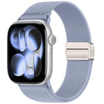 Bracelet de montre en nylon élastique à double boucle magnétique, pour Apple Watch 49mm / 46mm / 45mm / 44mm, pour Apple Watch 42mm / 41mm / 40mm / 38mm