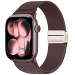 Bracelet de montre en nylon élastique à double boucle magnétique, pour Apple Watch 49mm / 46mm / 45mm / 44mm, pour Apple Watch 42mm / 41mm / 40mm / 38mm