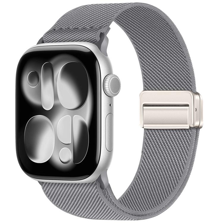 Bracelet de montre en nylon élastique à double boucle magnétique, pour Apple Watch 49mm / 46mm / 45mm / 44mm, pour Apple Watch 42mm / 41mm / 40mm / 38mm