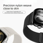 Bracelet de montre en nylon élastique à double boucle magnétique, pour Apple Watch 49mm / 46mm / 45mm / 44mm, pour Apple Watch 42mm / 41mm / 40mm / 38mm